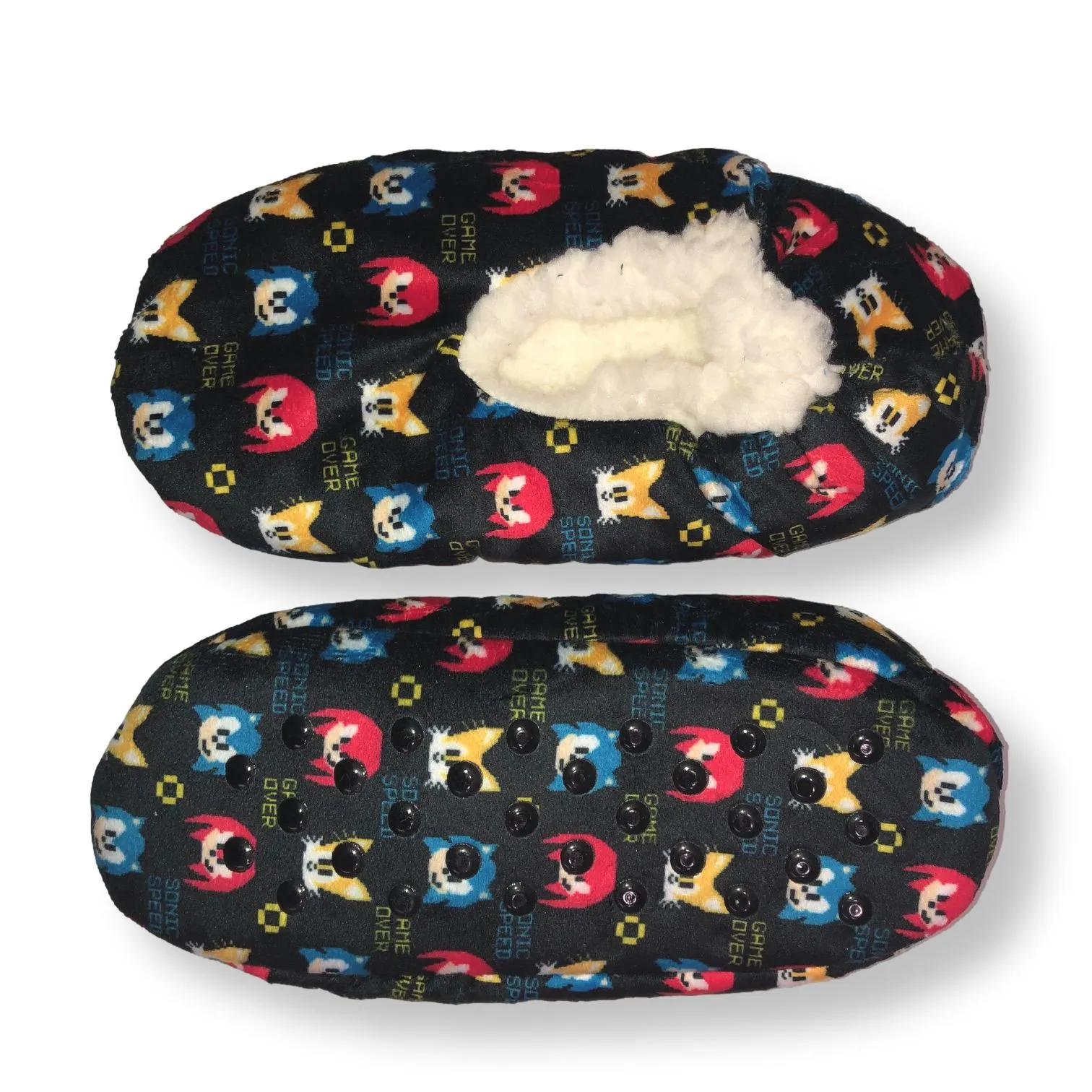 Sonic Boys Slippers Sonic the Hedgehog Kids Fuzzy House Shoes