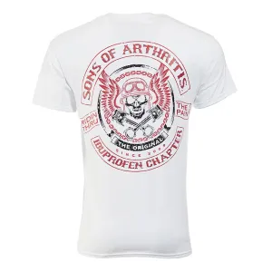 Sons of Arthritis Skull & Pistons Pocket T-Shirt White