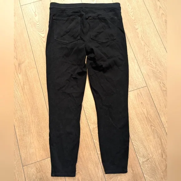 SPANX Plus Size 1X Black Denim Pull On High Rise Jegging Skinny Jeans