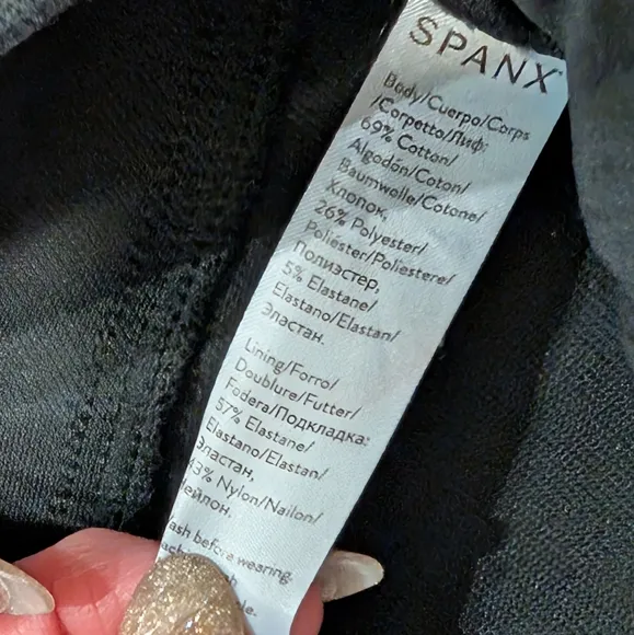 SPANX Plus Size 1X Black Denim Pull On High Rise Jegging Skinny Jeans