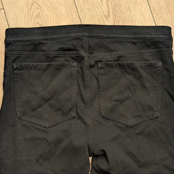 SPANX Plus Size 1X Black Denim Pull On High Rise Jegging Skinny Jeans