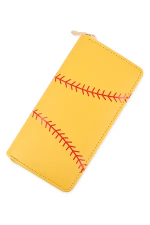 Sports Zipper Leather Wallet Softball - Pack of 6
