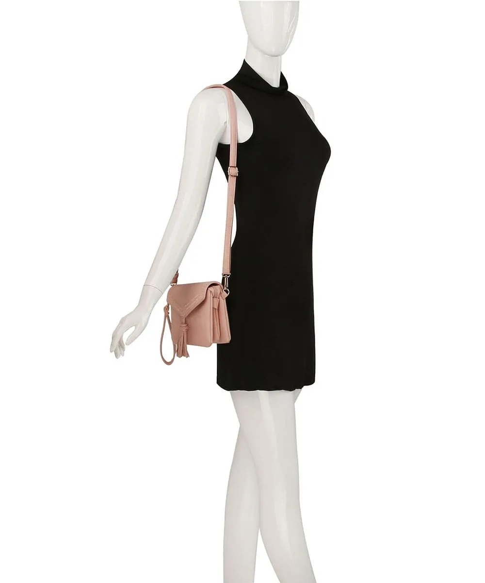 Stitch Tassel Crossbody/Clutch
