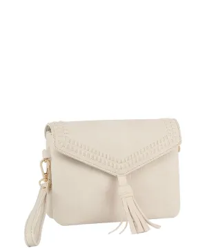 Stitch Tassel Crossbody/Clutch