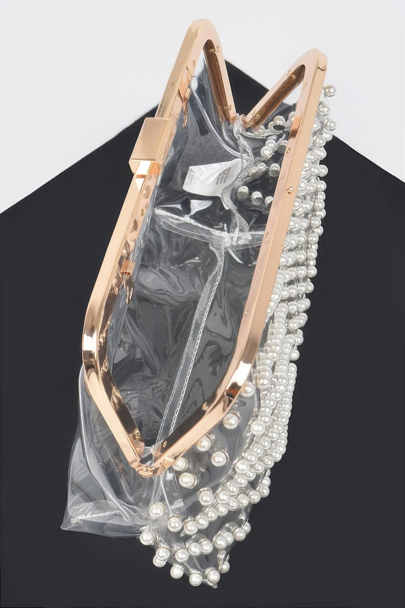 Stone Studded Transparent Clutch