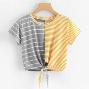 Striped Bow Tie T-Shirt