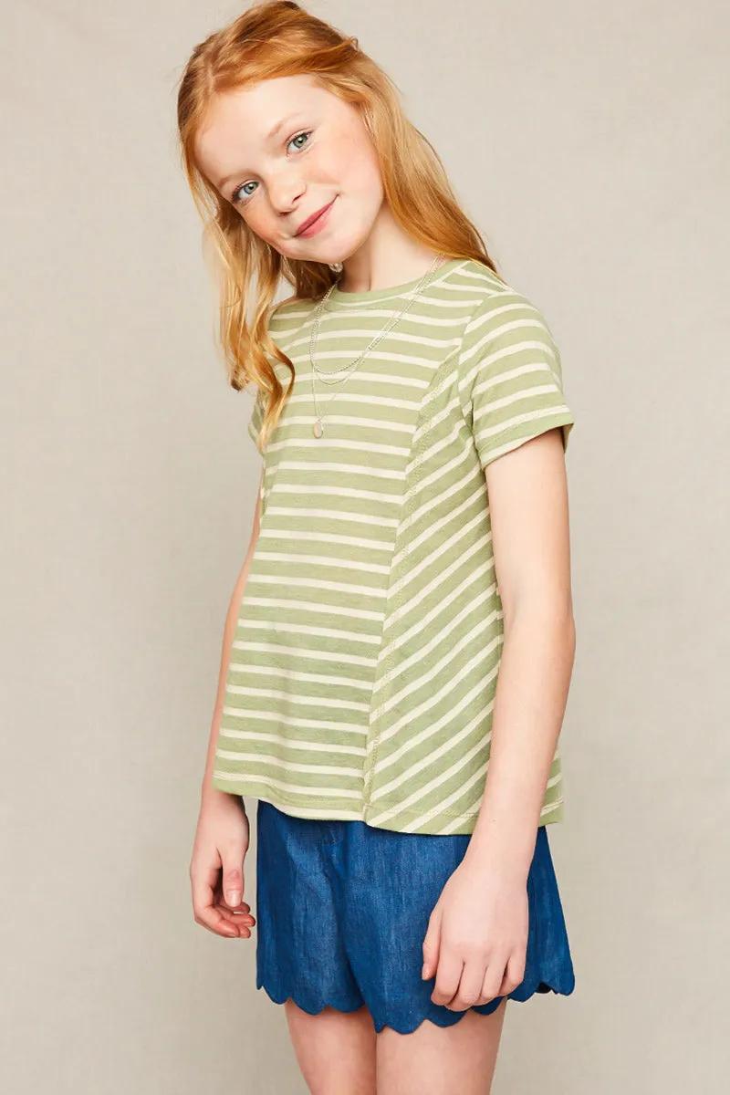 Striped Crew Neck T-Shirt