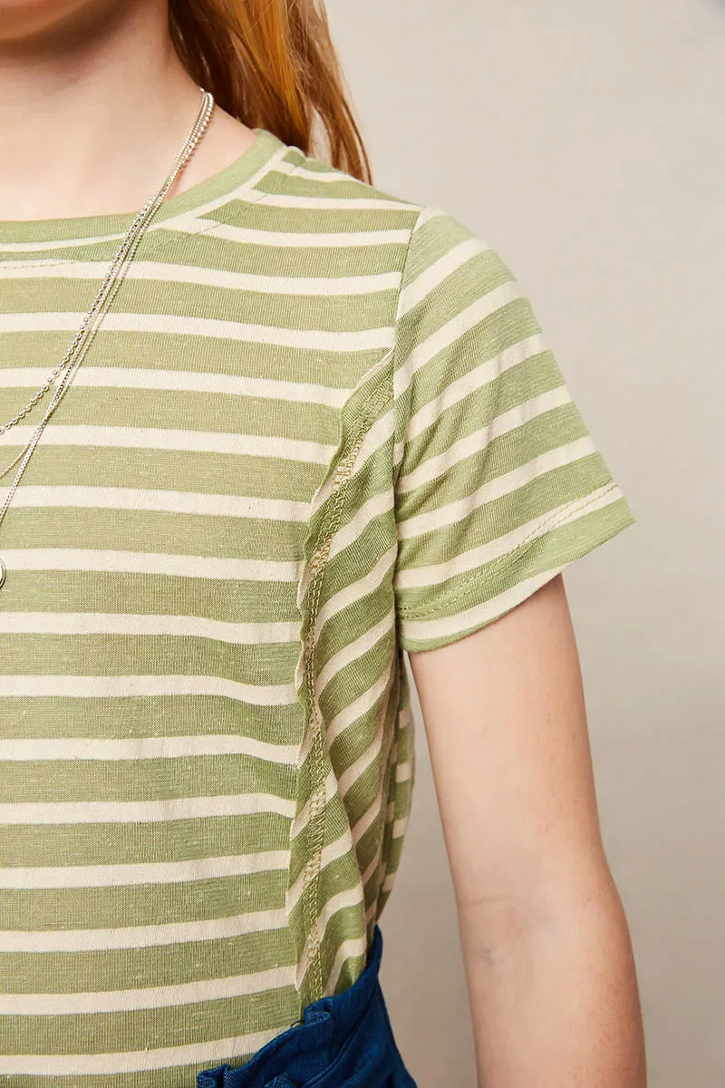 Striped Crew Neck T-Shirt