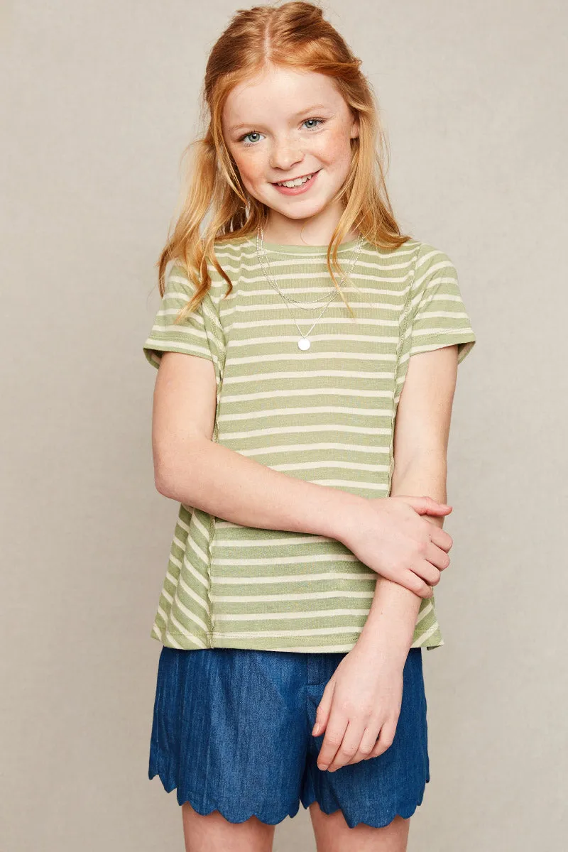 Striped Crew Neck T-Shirt