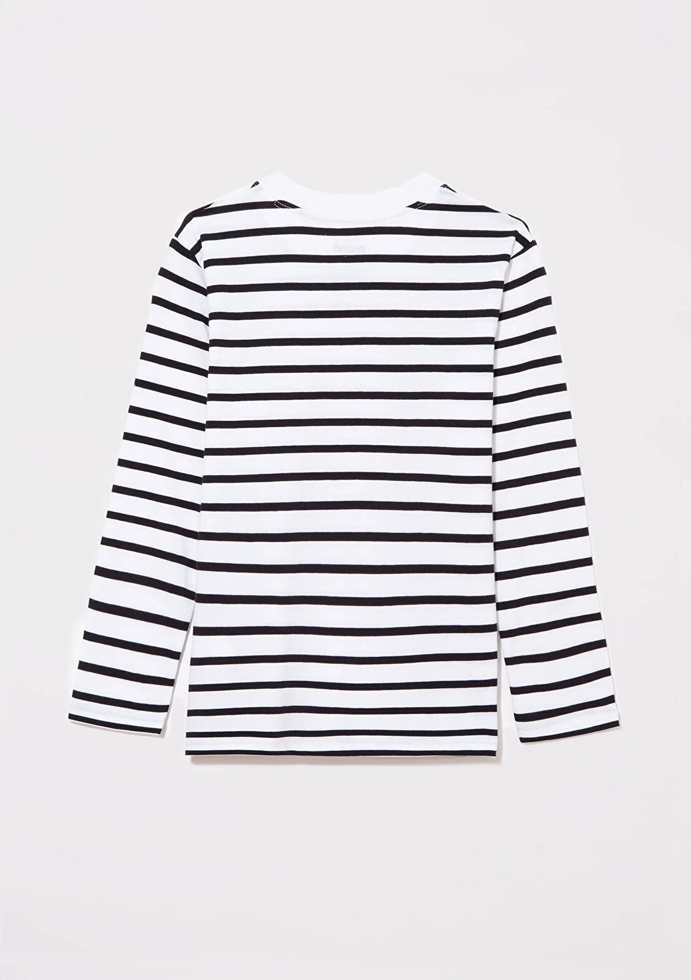 Striped Long Sleeve Black T-Shirt
