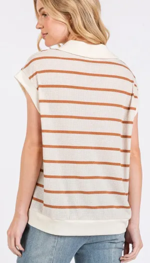 STRIPED SHIRTS SWEATER VEST