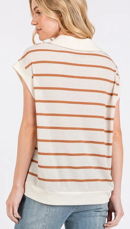 STRIPED SHIRTS SWEATER VEST