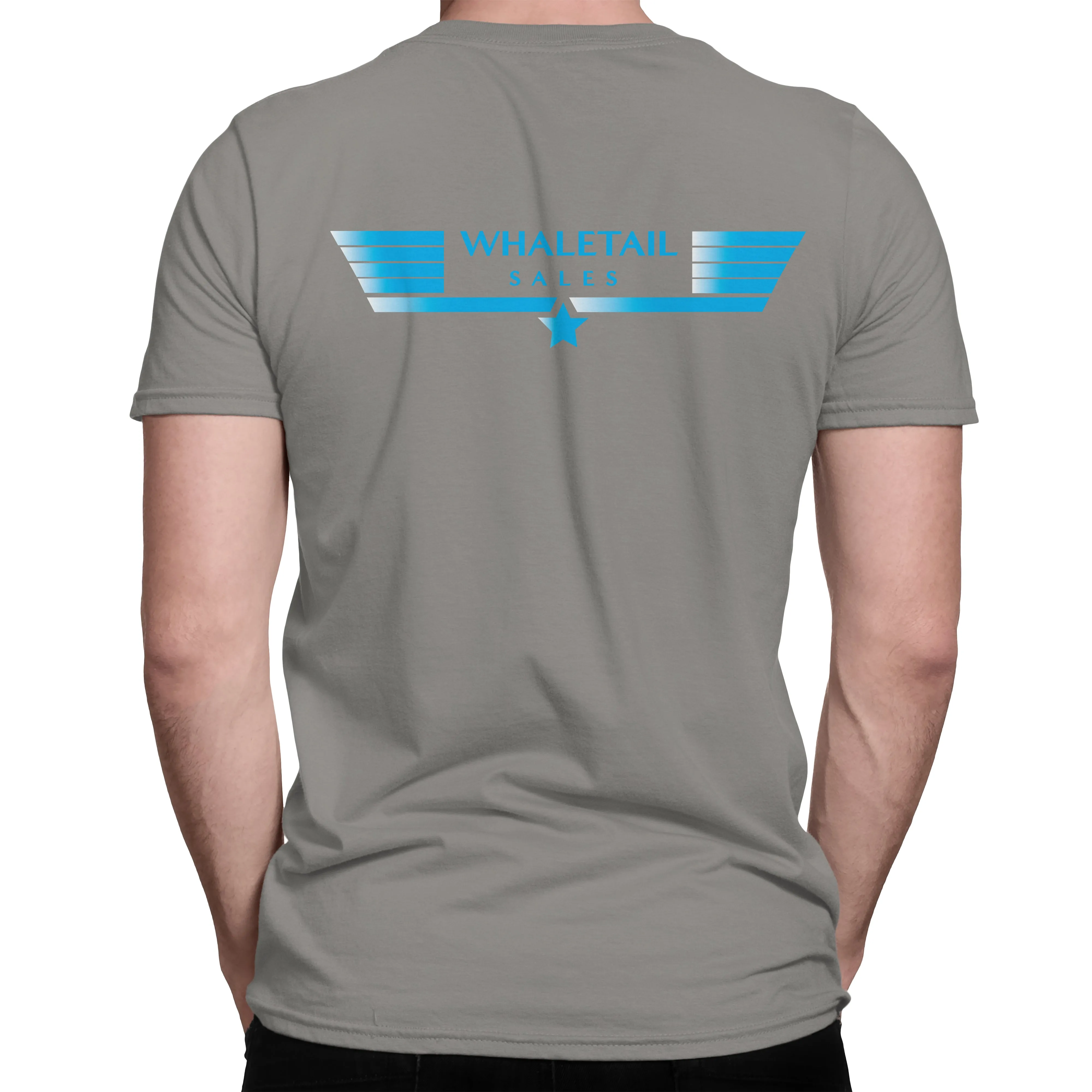 Striped Whale-Tail Sales T-Shirt