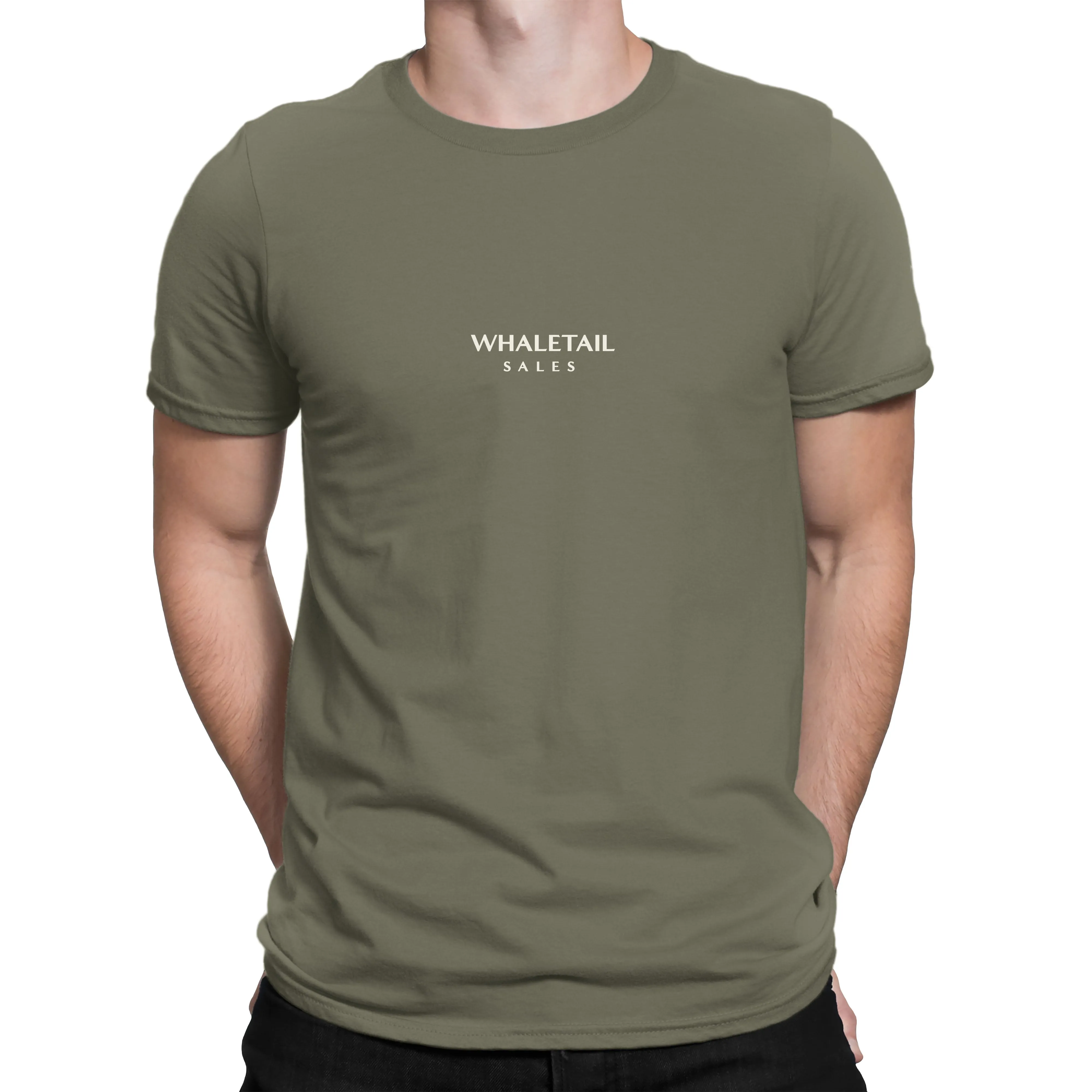 Striped Whale-Tail Sales T-Shirt