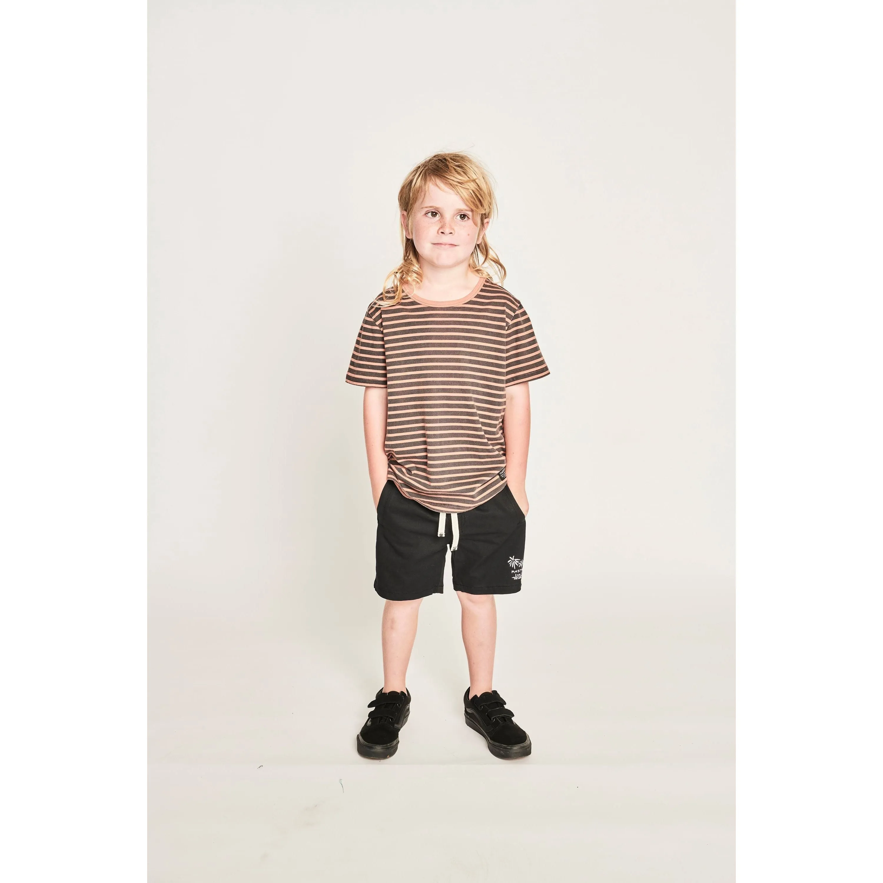 Stripewash Ss Tee - Fawn Stripe