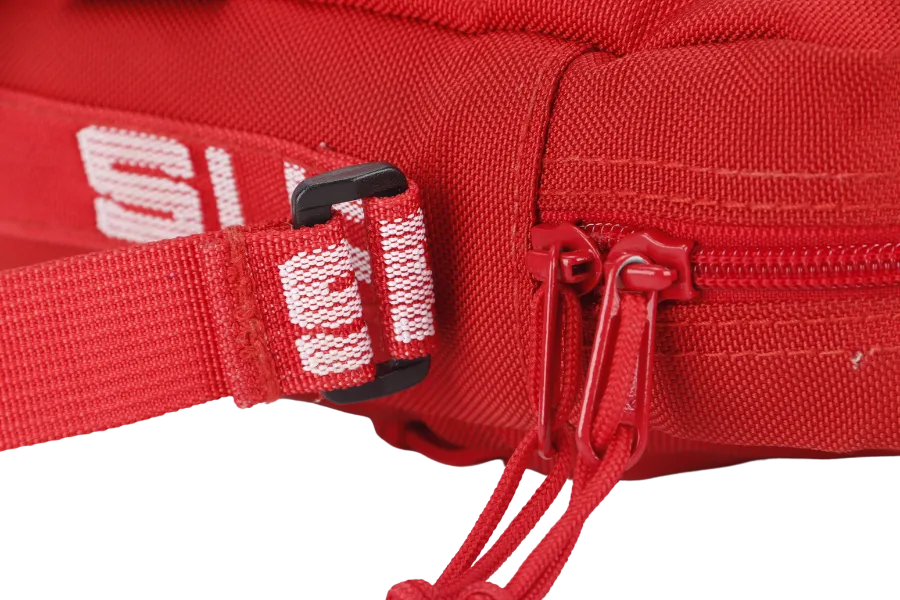 SUPREME RED CANVAS SS18 SLING BAG NO DUST COVER