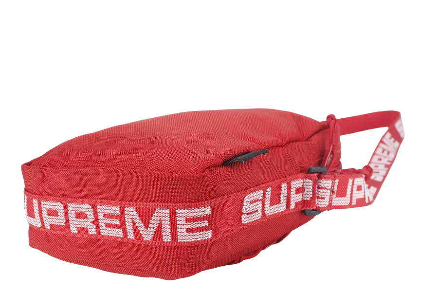 SUPREME RED CANVAS SS18 SLING BAG NO DUST COVER