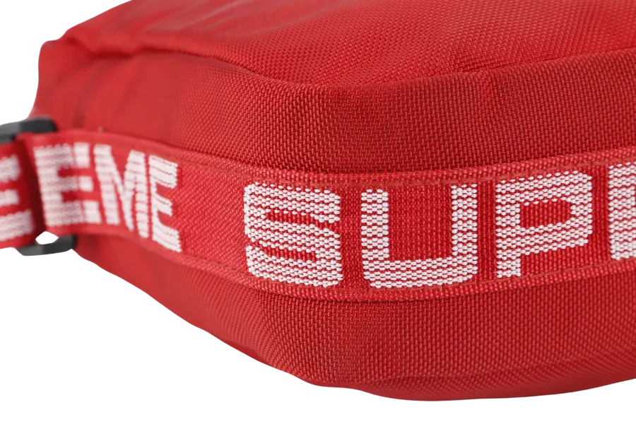 SUPREME RED CANVAS SS18 SLING BAG NO DUST COVER