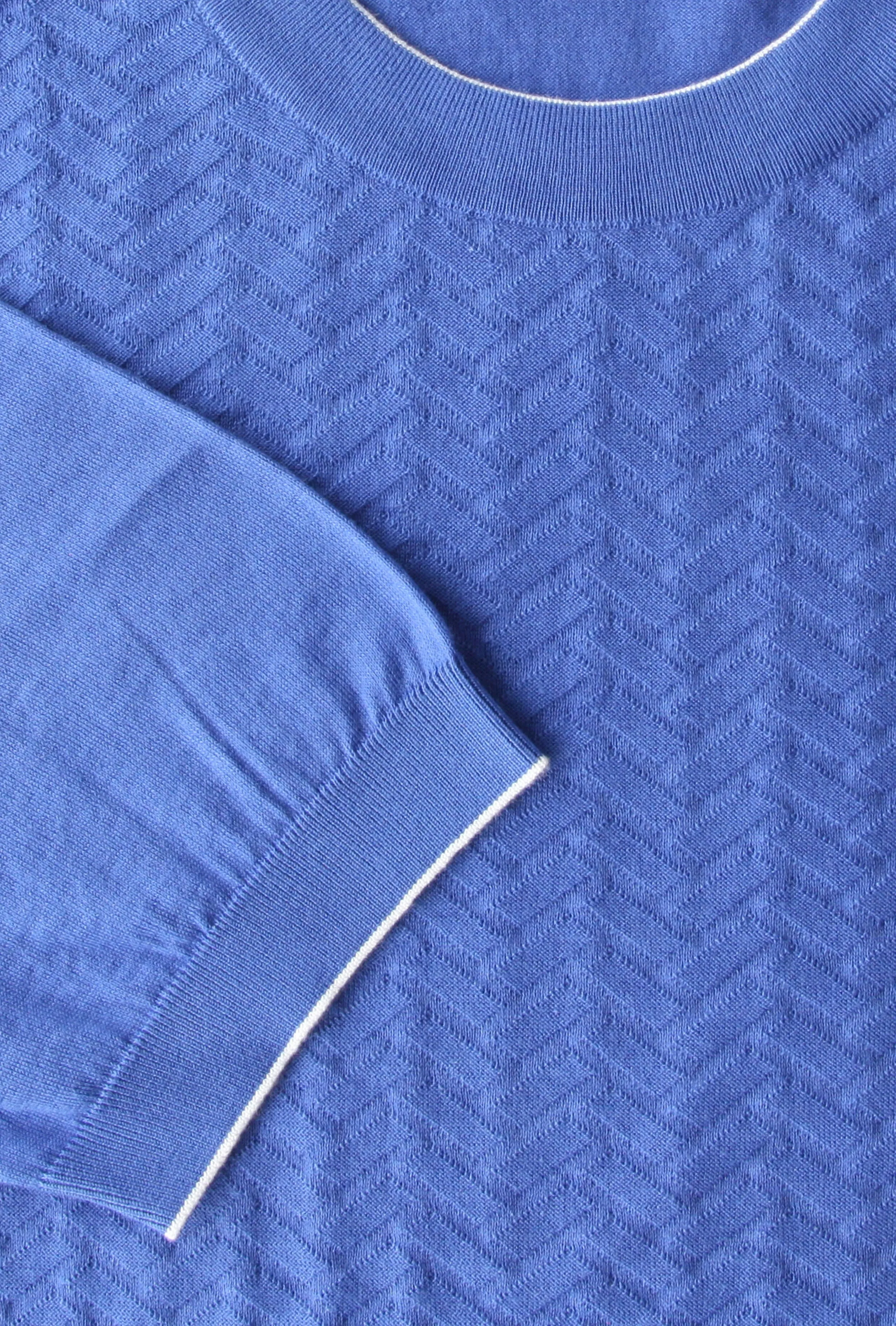 Svevo Parma Blue Crewneck Sweater