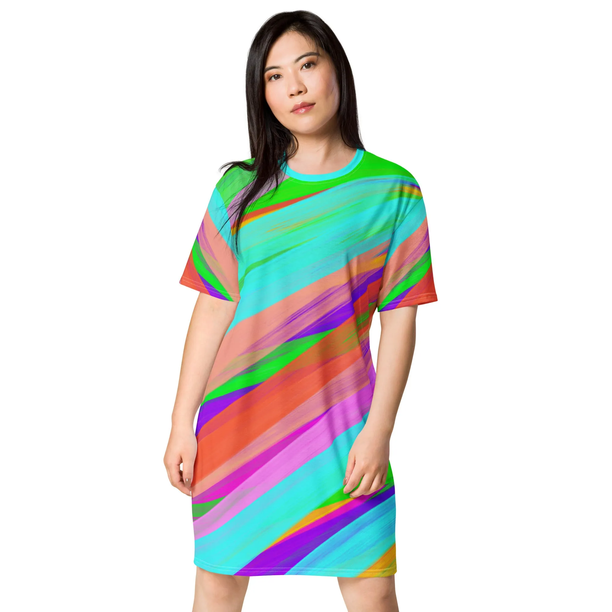 T-shirt Dress, Abstract Art Pop Kei