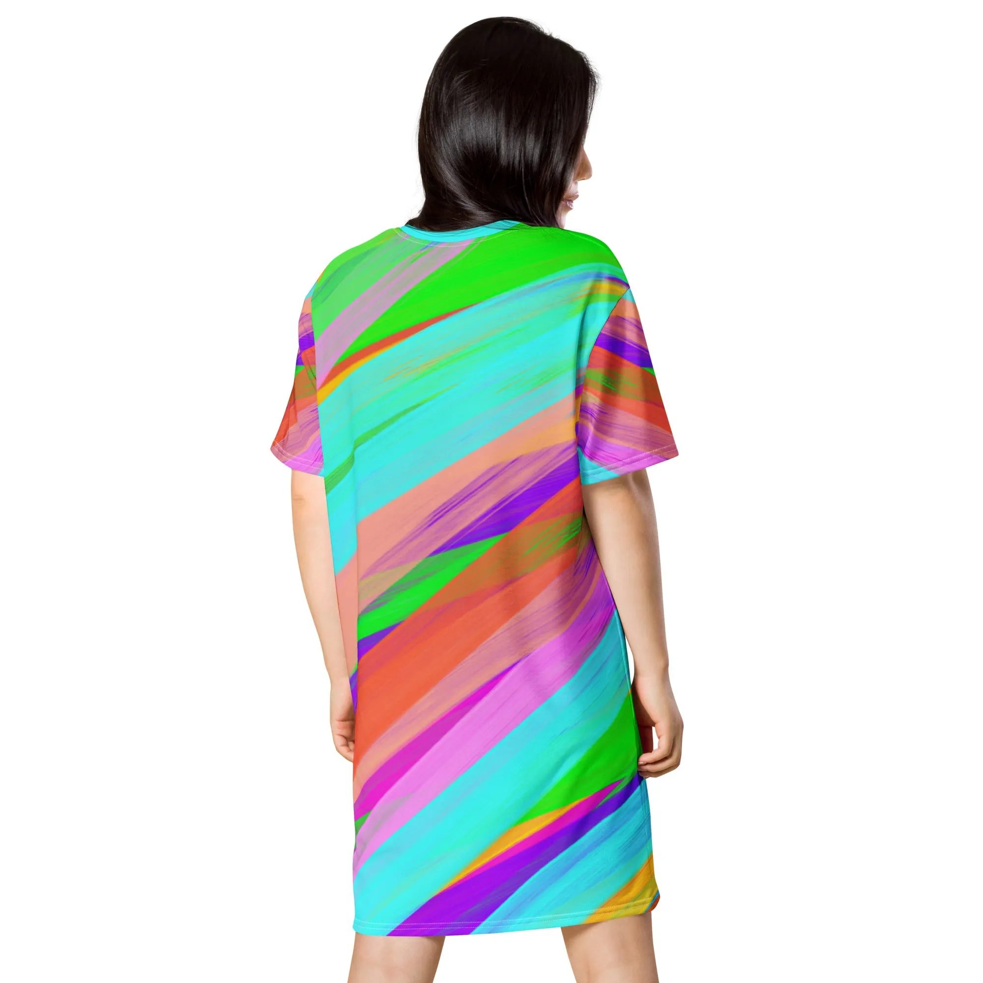 T-shirt Dress, Abstract Art Pop Kei