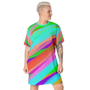 T-shirt Dress, Abstract Art Pop Kei