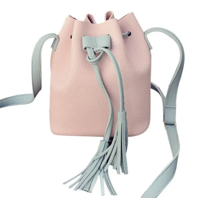Tassel Satchel Women Shoulder Bag With One Purse