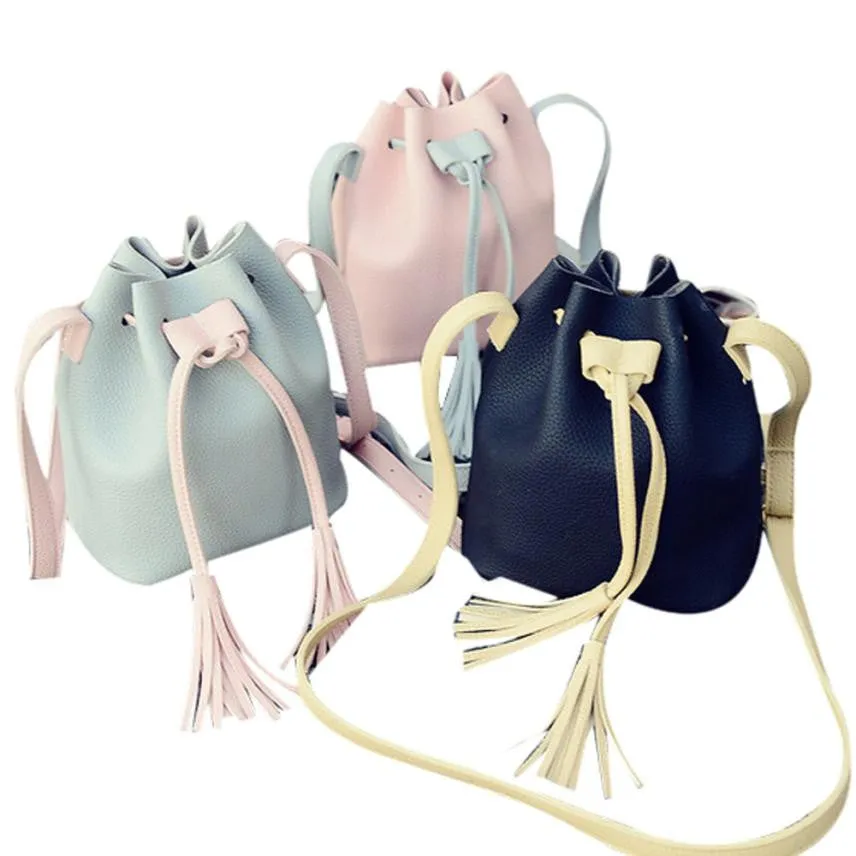 Tassel Satchel Women Shoulder Bag With One Purse