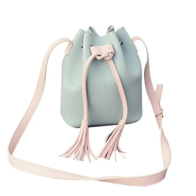 Tassel Satchel Women Shoulder Bag With One Purse