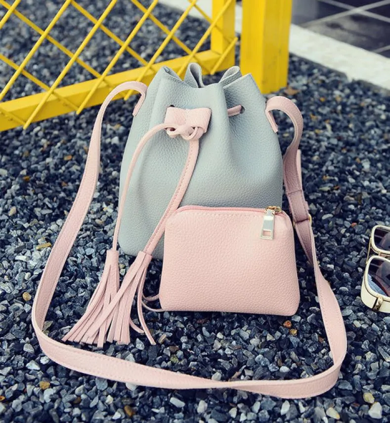 Tassel Satchel Women Shoulder Bag With One Purse