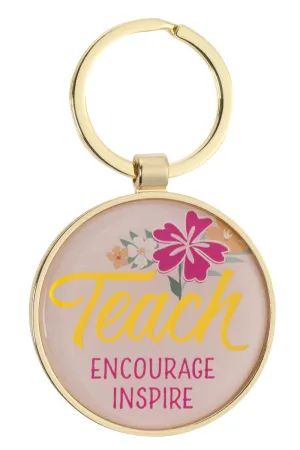 Teacher Encourage Inspire Keyring