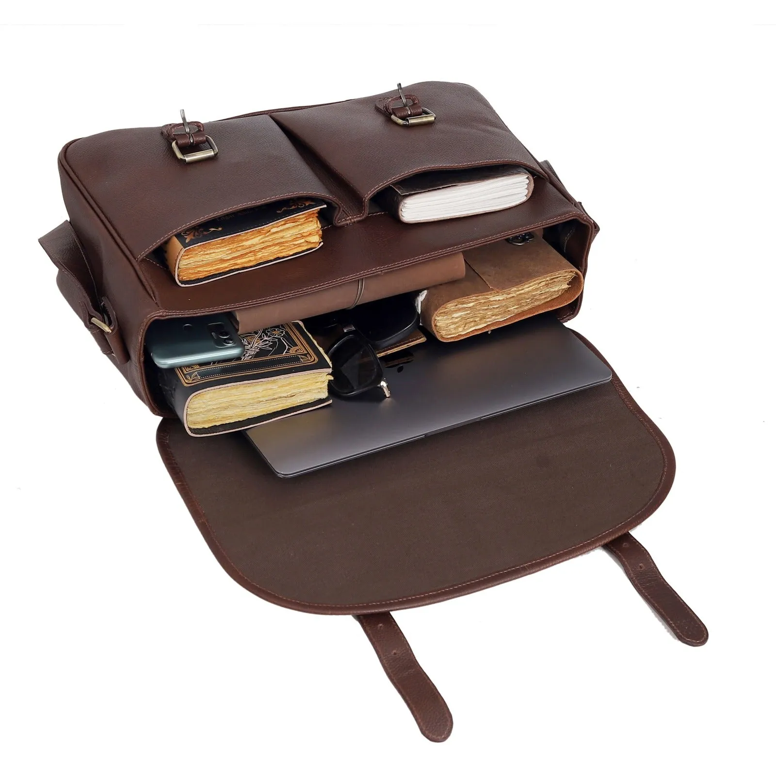 Terran Leather Messenger Bag