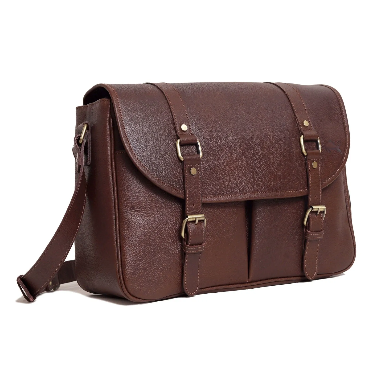 Terran Leather Messenger Bag