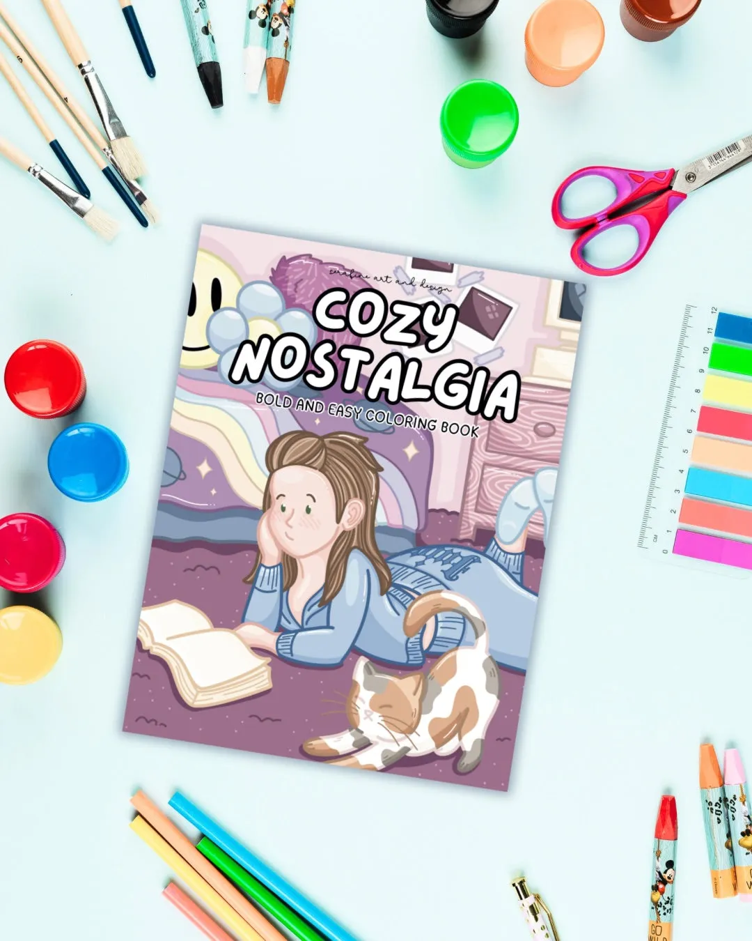 The Cozy Nostalgia Coloring Book by Serafine Art and Design