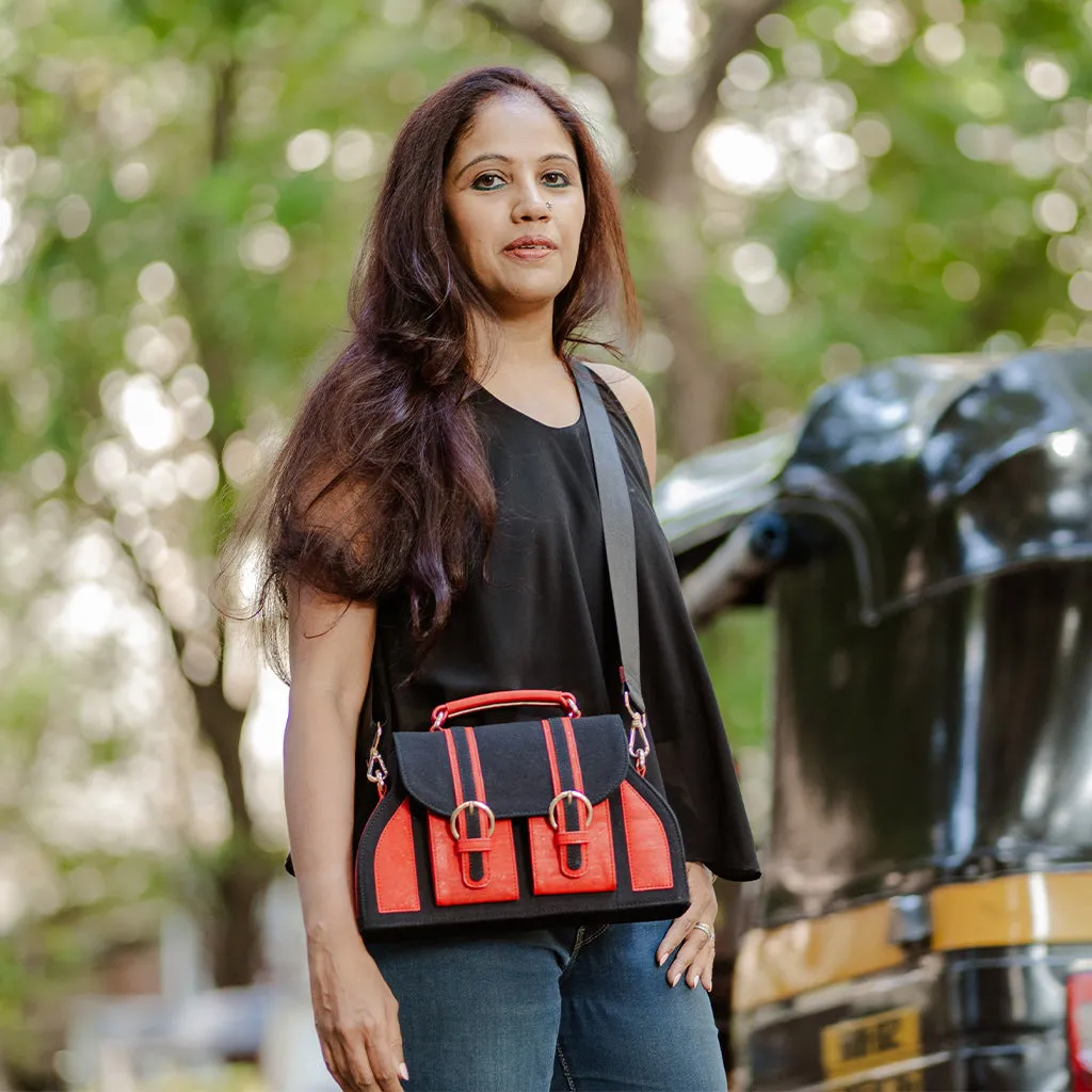 The Daakiya Noir Cork Satchel