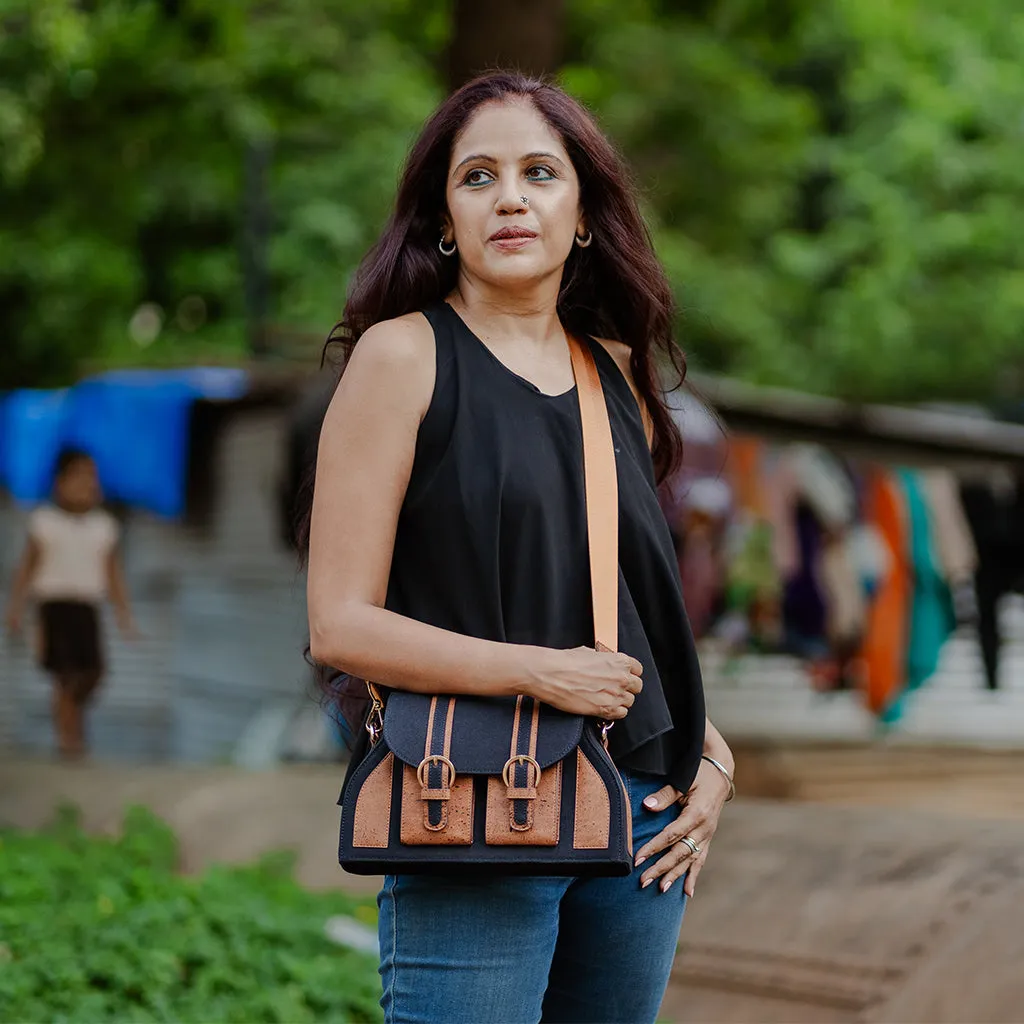 The Daakiya Noir Cork Satchel