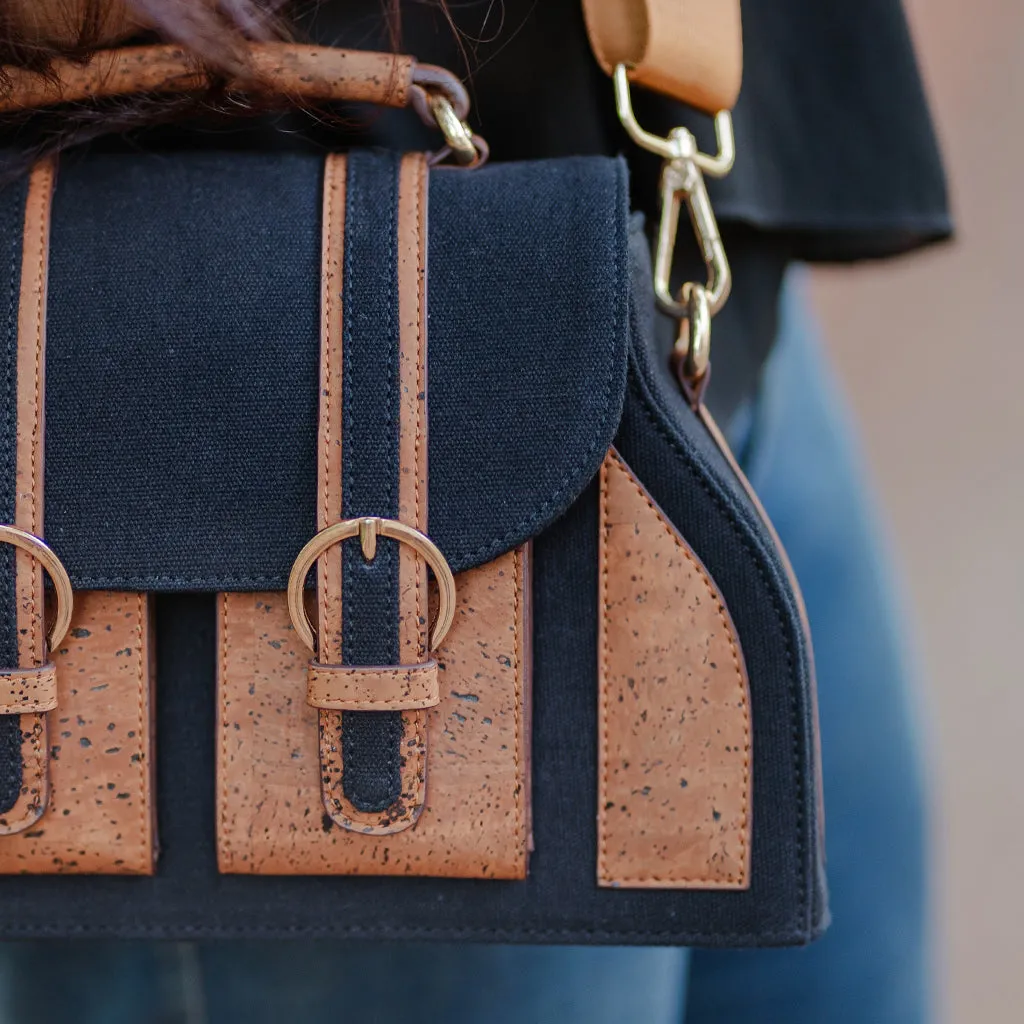 The Daakiya Noir Cork Satchel