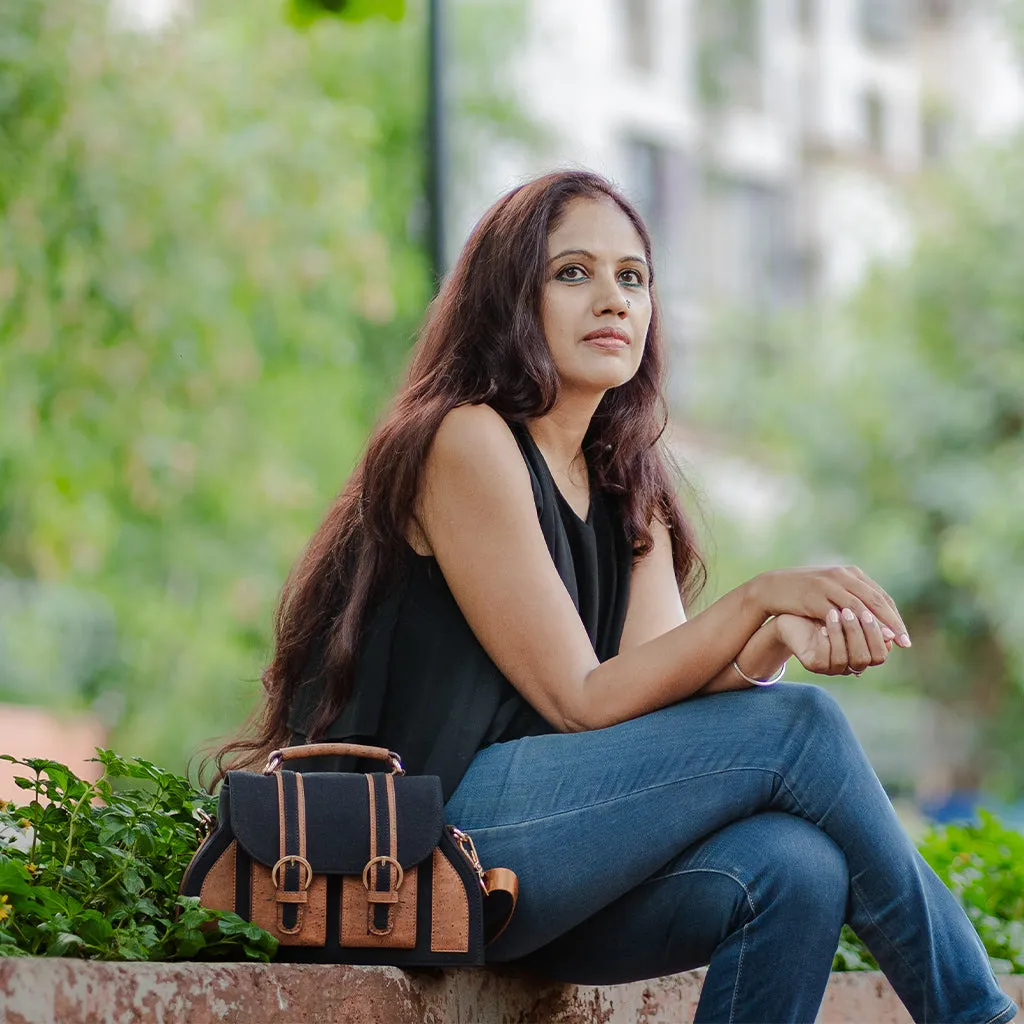 The Daakiya Noir Cork Satchel