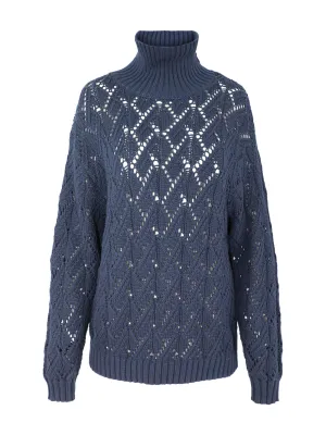 The Upside Clementine Knit Crew Sweater in Navy