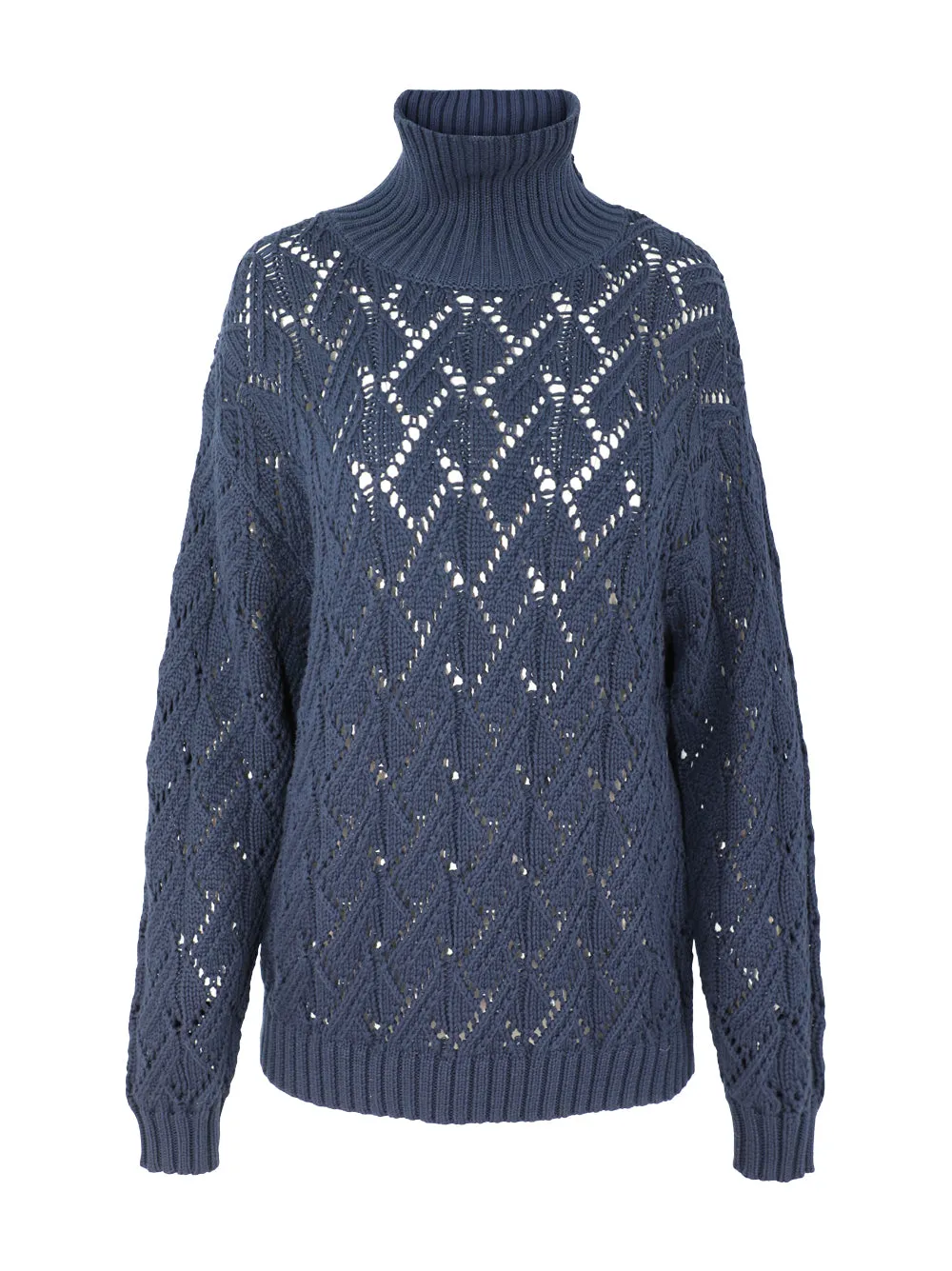 The Upside Clementine Knit Crew Sweater in Navy