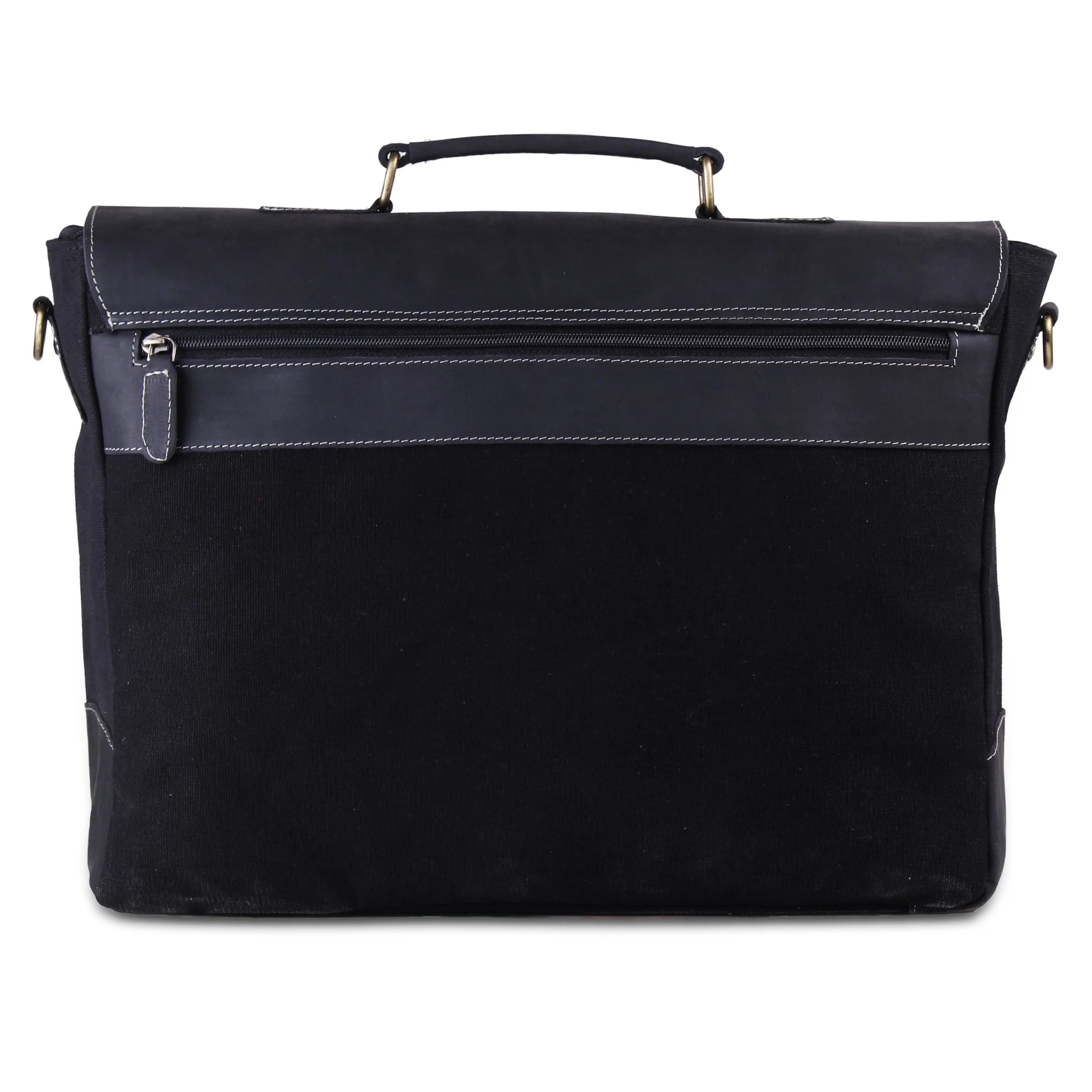 The Wilson | Leather Messenger | Black
