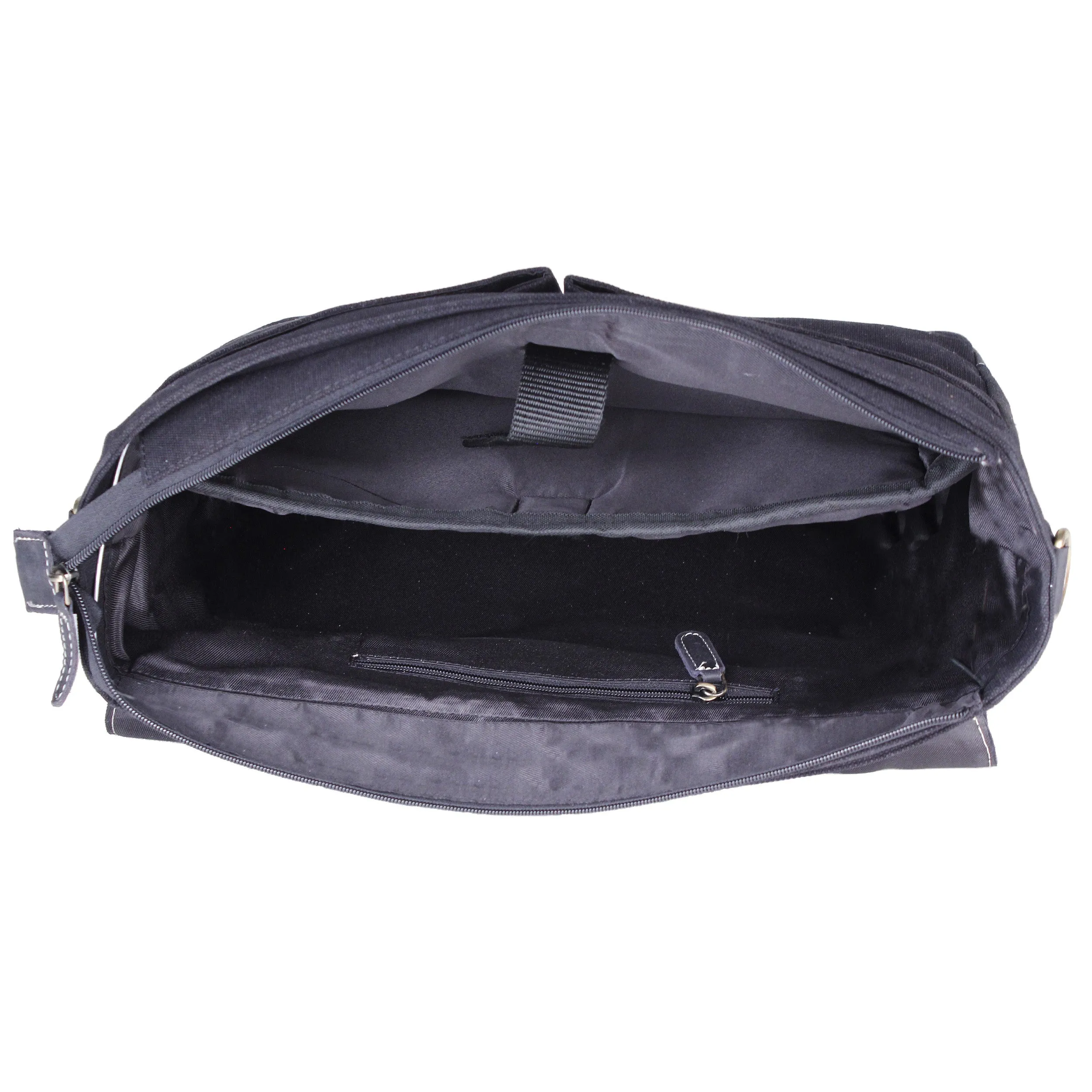 The Wilson | Leather Messenger | Black