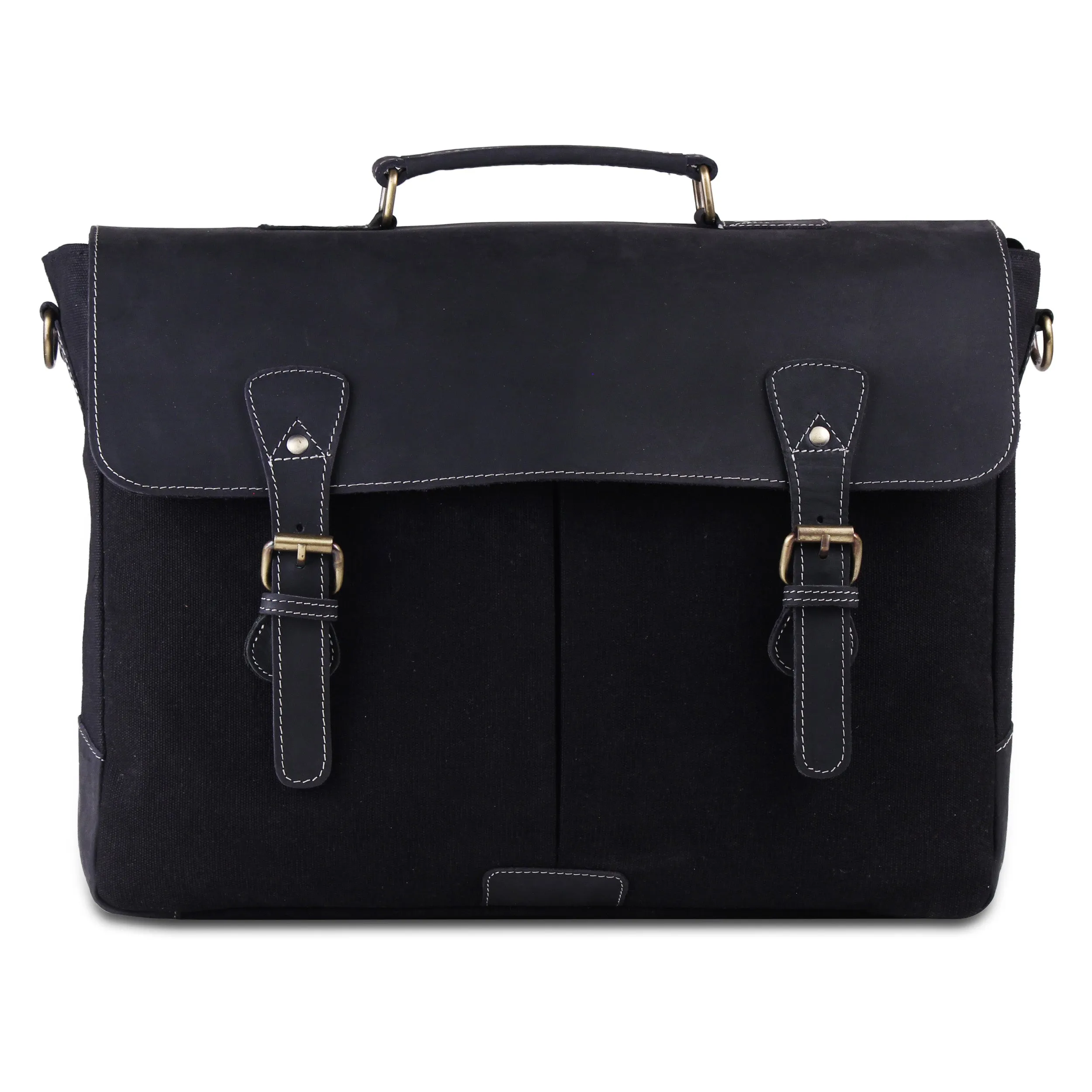 The Wilson | Leather Messenger | Black