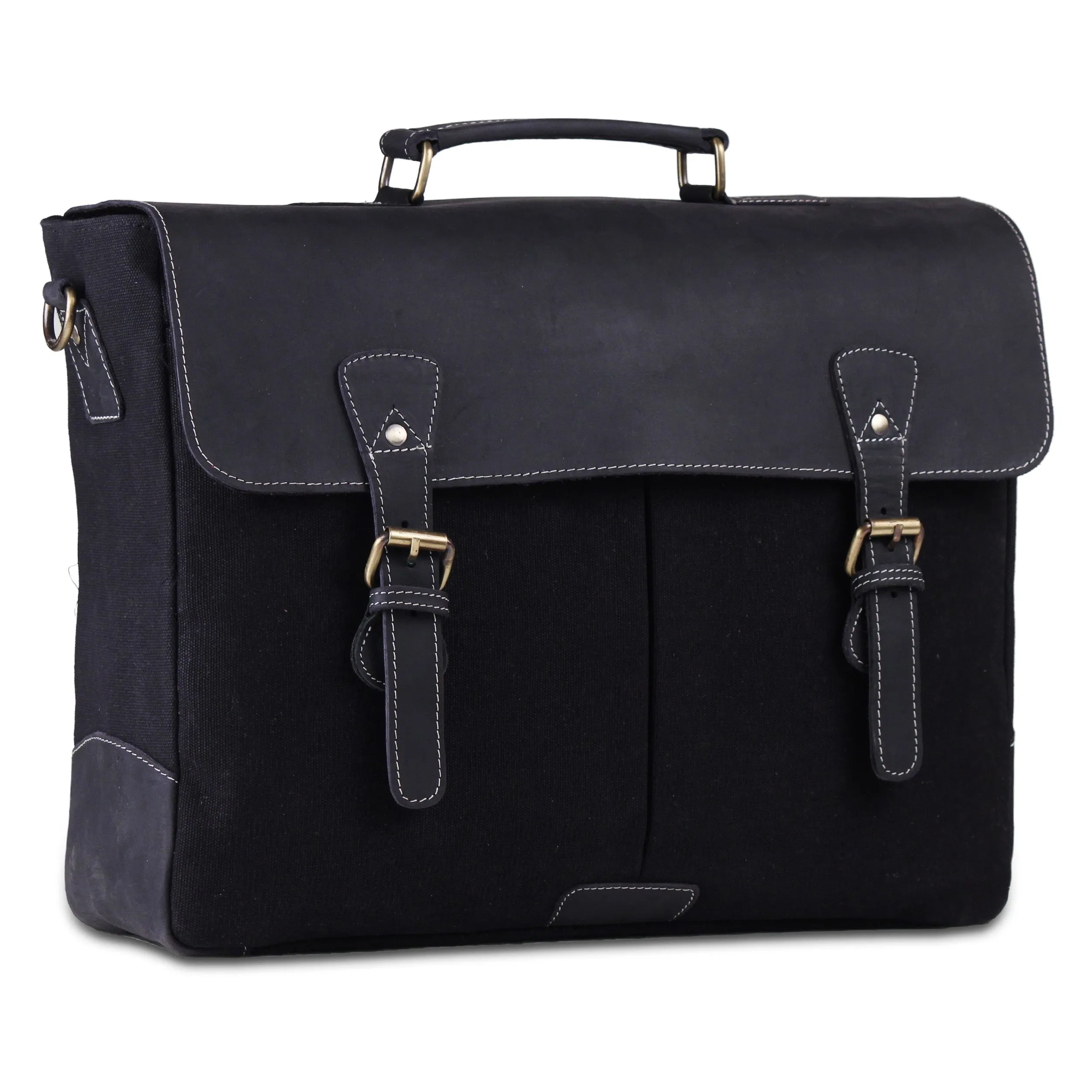 The Wilson | Leather Messenger | Black