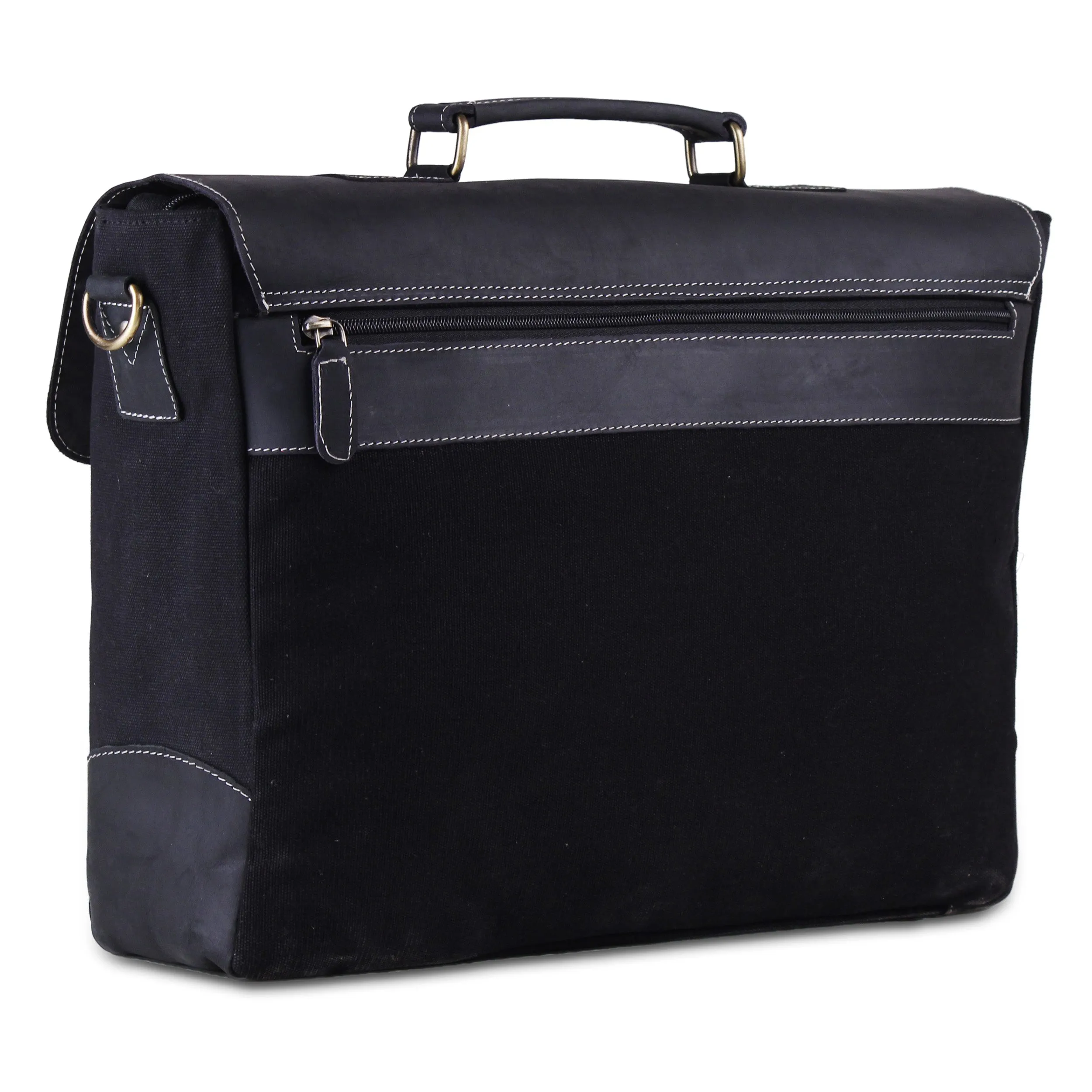 The Wilson | Leather Messenger | Black