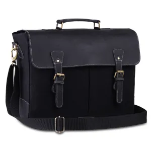 The Wilson | Leather Messenger | Black