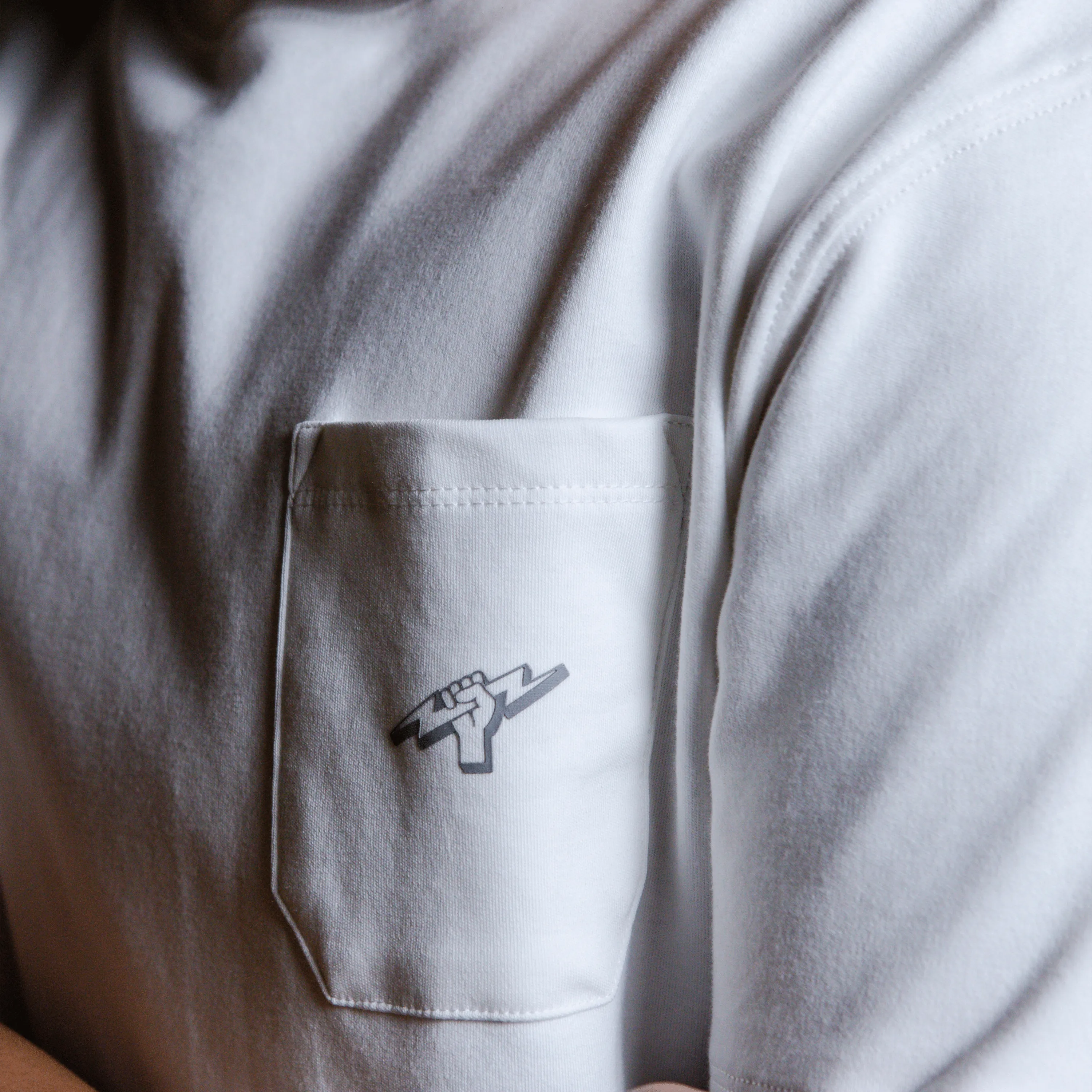 Titan Essentials Fist Logo Pocket Tee - White