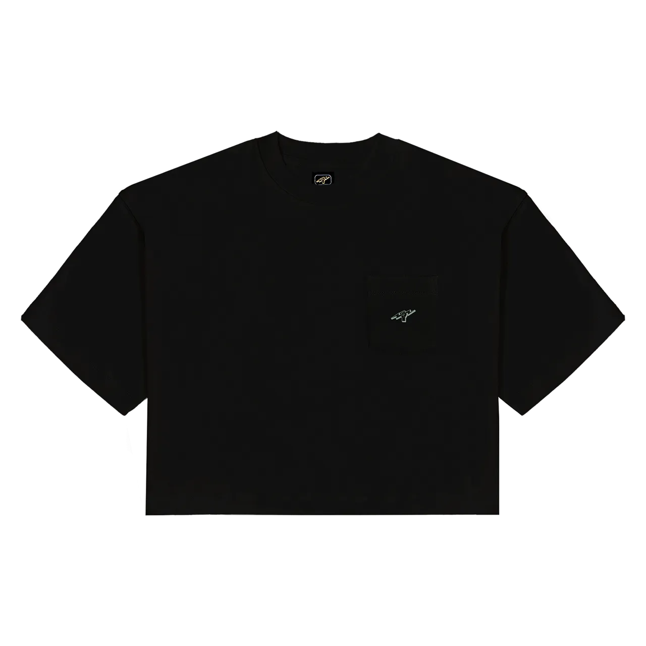 Titan Essentials Fist Logo Women's Cropped Pocket Tee - Black