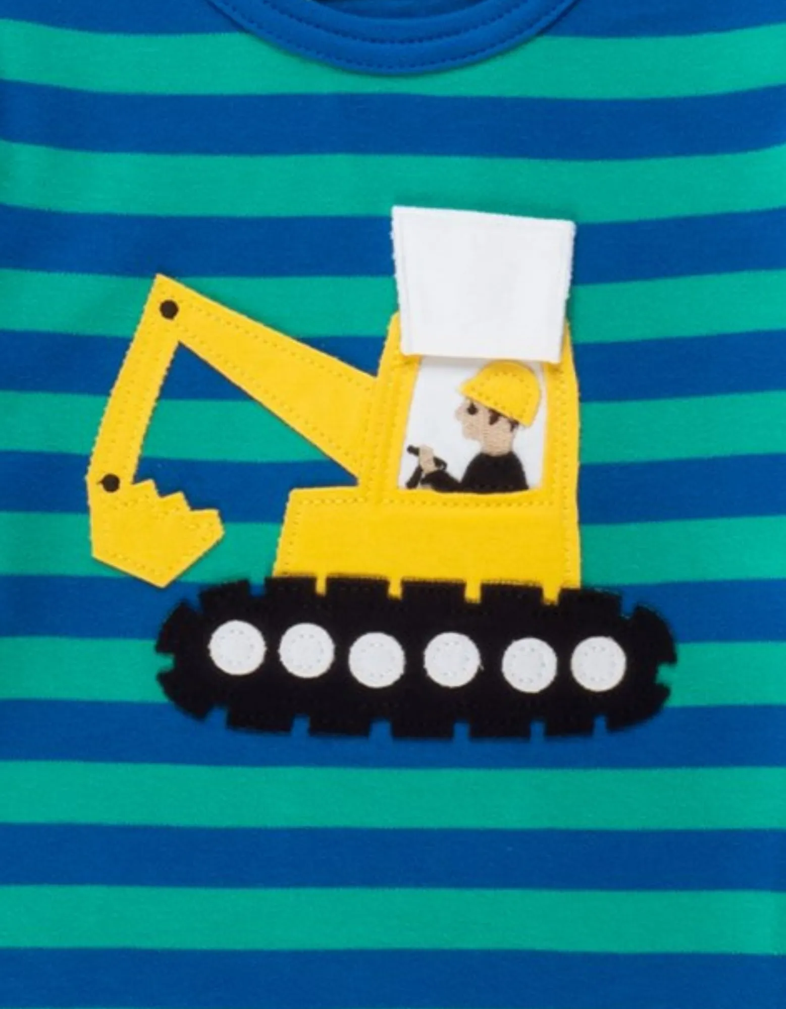 Toby Tiger Digger Applique T-Shirt