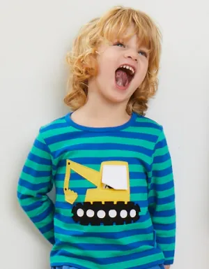 Toby Tiger Digger Applique T-Shirt